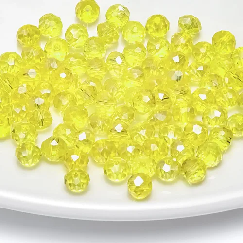 Vista 24 de 246 cuentas de cristal redondas de 0.118 pulgadas (0.118 in) con múltiples facetas sueltas espaciadoras de cristal para hacer joyas, pulseras