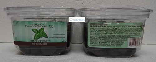 Vista 2 de Trader Joe's Cremas de menta de chocolate oscuro 10oz 10.02 oz (dos tinas)
