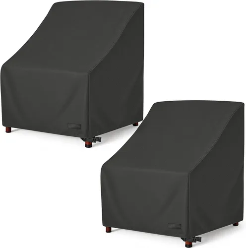 Vista 7 de NettyPro Fundas apilables para sillas de patio, impermeables, para muebles de patio al aire libre, se adapta a sillas apilables de 4 a 6 sillas