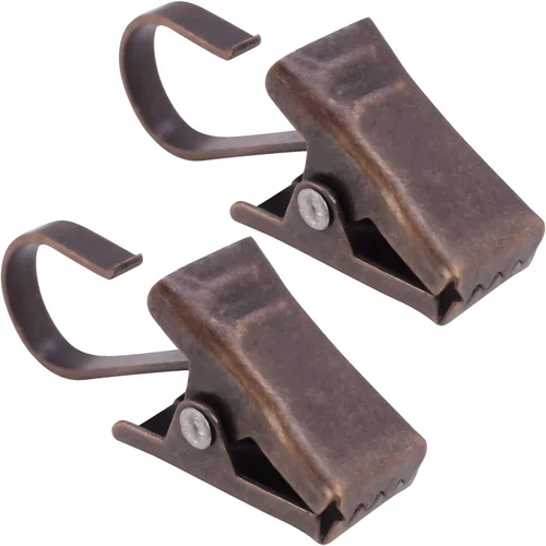Vista 8 de BIHRTC Paquete de 25 mini clips para cortinas, ganchos para cortinas, clips para varillas, clips para luces, ganchos en S de acero inoxidable