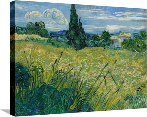 Vista 15 de ART.COM Impresiones artísticas enmarcadas para pared, diseño de trigo verde, 1889 por Vincent van Gogh, decoración escénica, 16 x 12 pulgadas, marco