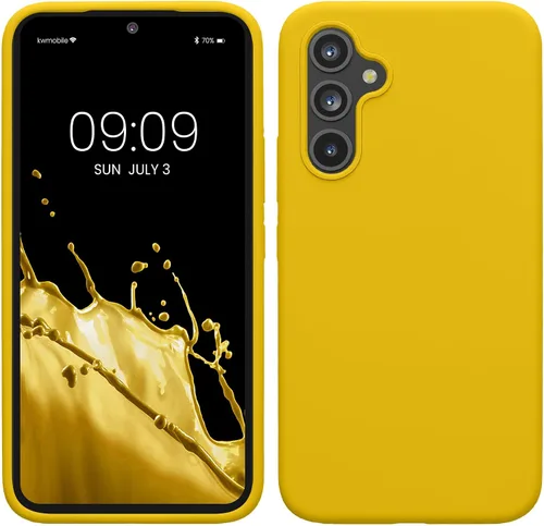 Vista 270 de kwmobile Funda Compatible con Samsung Galaxy A14 5G - Funda de teléfono de TPU y silicona con acabado suave - Verde Lima