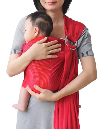 Vista 13 de Bandolera ajustable con anillo de aluminio para transportar bebés, Talla única, Azul