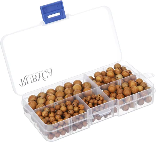 Vista 19 de RUBYCA Natural negro lava piedras preciosas redondas sueltas cuentas organizador caja de plástico fabricación de joyas mezcla tamaños
