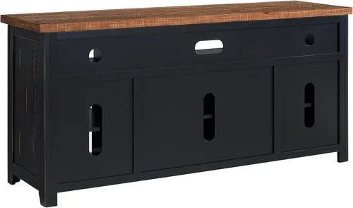 Vista 4 de Martin Svensson Home Foundry - Centro de entretenimiento de madera de 65 Negro y Miel