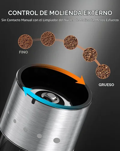 Vista 5 de FORLIM Mini Molinillo Eléctrico de Sal y Pimienta con Base de Madera, Recargable por USB, Pequeño Molinillo Automático de Sal y Pimienta