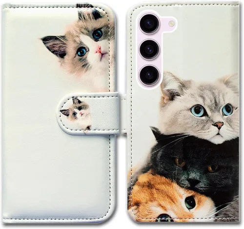 Vista 18 de Bcov Funda para Galaxy S23 Fe, funda de piel con tapa y función atril para Samsung Galaxy S23 FE