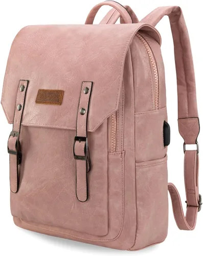 Vista 11 de Montana West × Wrangler Bolso mochila de cuero vegano de moda unisex, Café (Coffee1), Classic