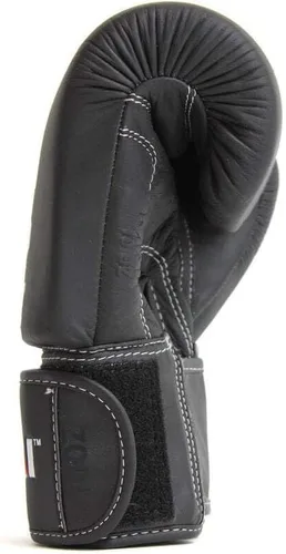 Vista 8 de SMAI Elite85 - Guantes de boxeo de cuero más envolturas de boxeo negras de 180 pulgadas, guantes de boxeo de competición hechos para sparring