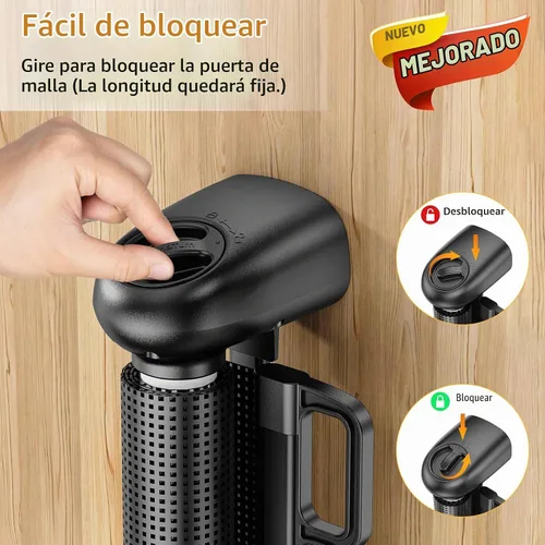 Vista 5 de Uamector Puerta retráctil para bebés y perros, puerta de seguridad de malla ajustable que se extiende hasta 72 pulgadas de ancho y 34 pulgadas