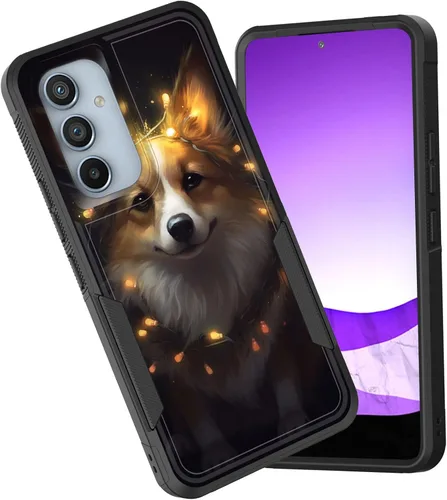 Vista 35 de Funda protectora para Galaxy A13 5G, doble capa híbrida resistente a prueba de golpes, policarbonato duro, silicona suave, TPU, funda protectora
