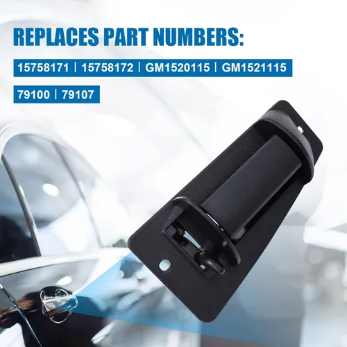 Vista 3 de LCWRGS Manija de puerta de cabina extendida para puerta trasera del lado del pasajero, 2 piezas Compatible con Chevy Silverado GMC Sierra 1500
