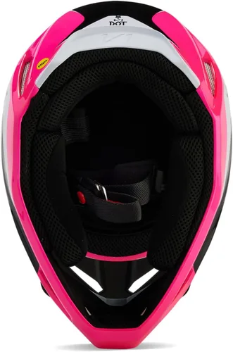 Vista 5 de Fox Racing Casco Unisex V1 para Motocross y Bicicleta de Tierra, Negro/Rosa, Extra Grande