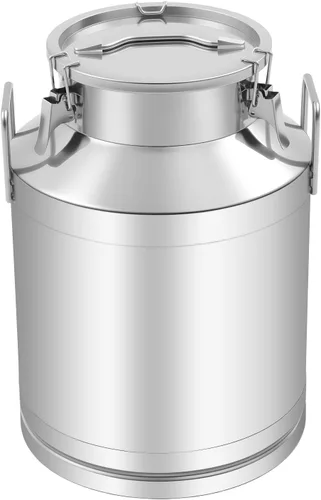 Vista 11 de Lata de leche de acero inoxidable de 3.17 galones, jarra de leche de 12L Recipiente de acero inoxidable de grado alimenticio, cubo de leche, jarra