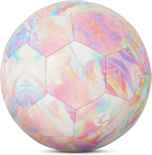 Vista 7 de Kuangmi Balón de fútbol, pelota de partido de tamaño oficial 5, jugadores de fútbol para jóvenes, adolescentes y adultos, entrenamiento deportivo al