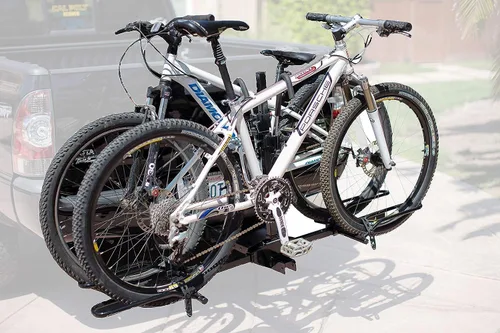 Vista 6 de MaxxHaul Soporte de plataforma para 2 bicicletas, solo receptor de 2 pulgadas, capacidad de 75 libras, compatible con bicicletas eléctricas