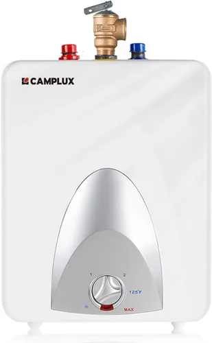 Vista 9 de CAMPLUX - Calentador de agua eléctrico de tanque de 1.3 galones debajo del fregadero, agua caliente instantánea para RV, cocina, camión