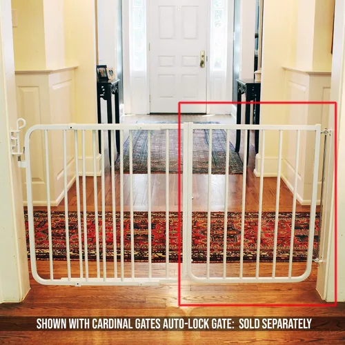 Vista 2 de Cardinal Gates BX2 - Extensión de puerta para bebé, 21.75 pulgadas