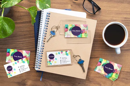 Vista 3 de Snapins Acrylic Photo Snap-in Business Card Size Keychain