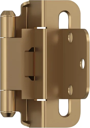 Vista 23 de Amerock BPR7540BB Bisagra de gabinete 1/2 pulg (13 mm) superpuesta de cierre automático de envoltura completa de latón pulido para puerta