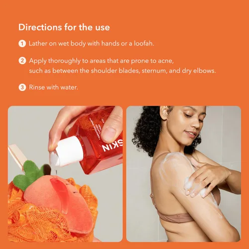 Vista 6 de APRILSKIN Carrotene IPMP Gel de baño exfoliante Gel de baño de ácido salicílico mejora la piel áspera y con baches, acné corporal, queratosis