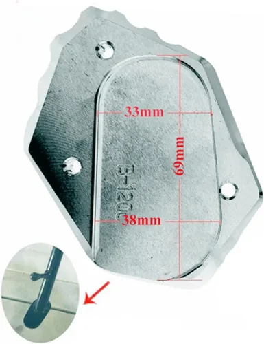 Vista 5 de Soporte lateral para motocicleta, placa de extensión para BMW F850GS F750GS F850 GS F 750 850 GSA 2018 2020 2021 2022 (color : A plateado F750GS)