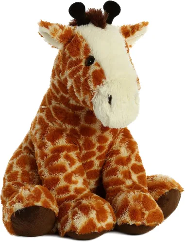 Vista 2 de Aurora Peluche de jirafa de peluche - Comodidad acogedora - Acurruces sin fin - Marrón 14 pulgadas