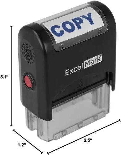 Vista 8 de ExcelMark Copia - Sello de goma autoentintado - Tinta azul A1539
