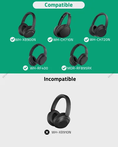 Vista 2 de Geekria Almohadillas de repuesto para auriculares Sony WH-XB900N/ WH-CH710N/ WH-CH720N/ WH-RF400/ MDR-RF895RK almohadillas para los oídos, piezas