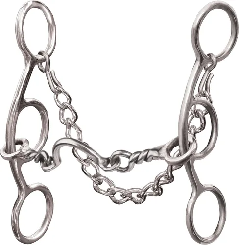 Vista 4 de Professional's Choice Futurity 5.5" Horse Bit Durable Metal Construction, Short Gag Action, Training Design