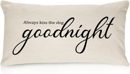 Vista 9 de Sweet Dreams - Fundas de almohada lumbar de lino y algodón de 12 x 18 pulgadas, funda de almohada rectangular decorativa de granja, divertida
