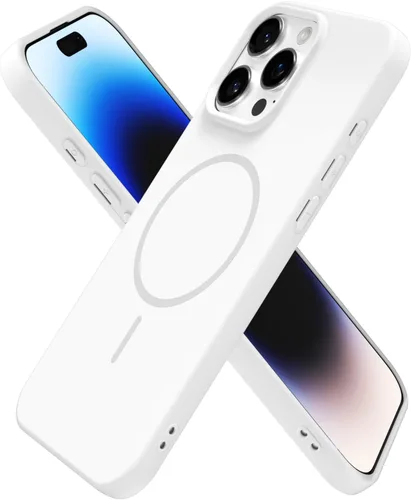 Vista 41 de Oakxco Funda de Silicona Mag Safe para iPhone 12 Pro Max, Funda Magnética Delgada y Fina Compatible con Carga Inalámbrica MagSafe, Bonita Funda