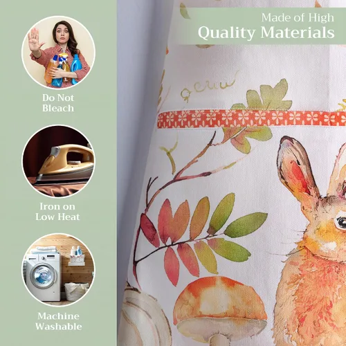 Vista 698 de Maison d' Hermine Delantales para mujer con bolsillo, 100% algodón (27.50 x 31.50 pulgadas)