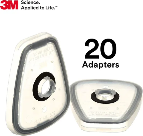 Vista 3 de 3M Adaptador de filtro respirador 502, paquete de 20