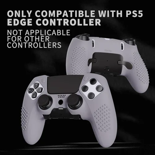 Vista 2 de PlayVital 3D Studded Edition Anti-Slip Silicone Cover Case for ps5 Edge Controller, Soft Rubber Protector Skin for ps5 Edge Wireless Controller with