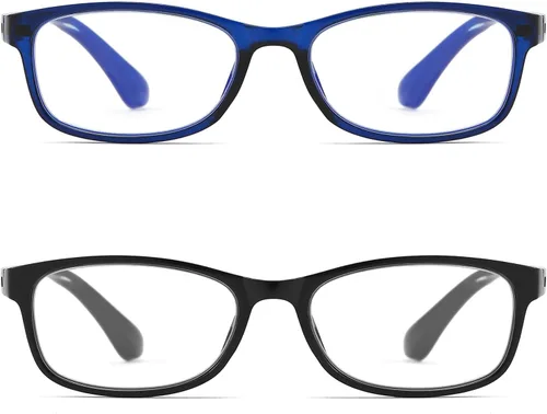 Vista 7 de Lentes de lectura para mujer, con bloqueo de luz azul, lectores de computadora, lentes flexibles antifatiga ocular/deslumbramiento/UV