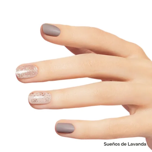 Vista 3 de Dashing Diva Paquete de tiras de uñas brillantes, la colección más vendida, Lavender Dreams & After Glow - Sin rayos UV, resistentes al