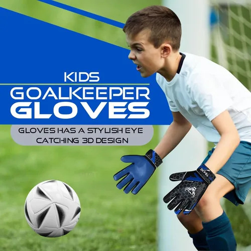 Vista 5 de BEAST RAGE Guantes de portero de fútbol para niños y jóvenes, guantes de portero de fútbol de 0.157 pulgadas (0.157 in) antideslizantes, palma