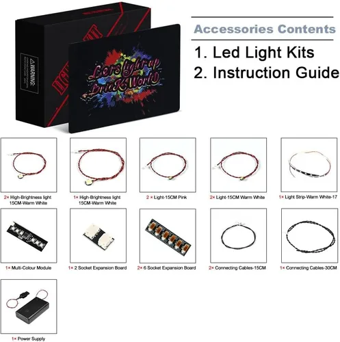 Vista 2 de BrickBling Kit de luces LED compatible con Lego BTS Dynamite 21339, luces creativas compatibles con Lego 21339, para fanáticos de BTS