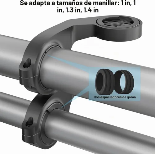 Vista 4 de Soporte de bicicleta frontal para computadora GPS Garmin Edge, soporte de manillar de ciclismo extendido IIISOGNO para Edge