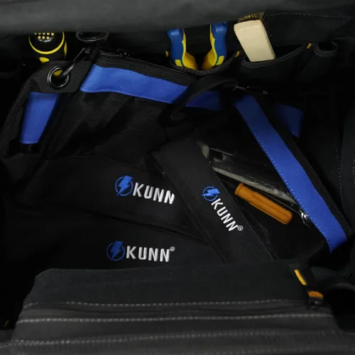 Vista 5 de KUNN Tool Bag Zipper Pouch 3 Pack - Heavy Duty Utility Tool Storage Organizer with Carabiner for DIY,Electrician,Accessories and Travel