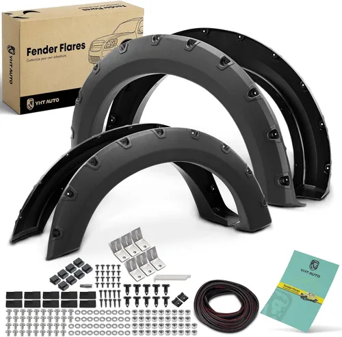 Vista 14 de YHTAUTO Juego de 4 guardabarros estilo fábrica OE para Ford F-150 Fleetside 2004-2008 (no compatible con los modelos Heritage), Lincoln Mark LT
