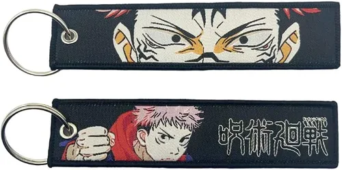 Vista 17 de 1 Pack Anime Etiqueta de Llavero Jet Etiqueta de Llavero Dibujos Animados Bordados con Llavero para Motocicletas Accesorios de Coche