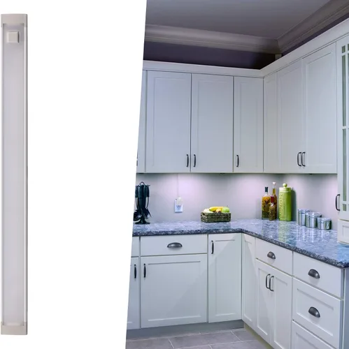 Vista 2 de PureOptics LED Kit debajo del gabinete con sensor de movimiento, luces de acento de cocina regulables, instalación sin herramientas, blanco frío