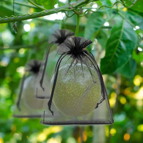 Vista 4 de 100 bolsas de organza – Bolsas de joyería de 4 x 6 pulgadas con cordón, malla negra para embalaje de regalo, fiesta, boda, festivo
