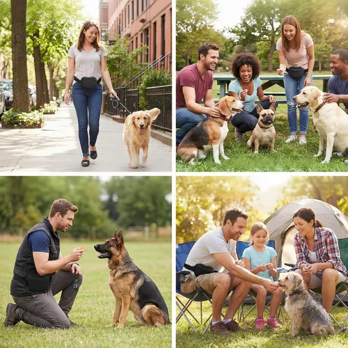 Vista 7 de Bolsa de golosinas para perros sin derrames que no gotea Bolsa de entrenamiento magnética de silicona con clic gratis y cinturón de cintura Negro