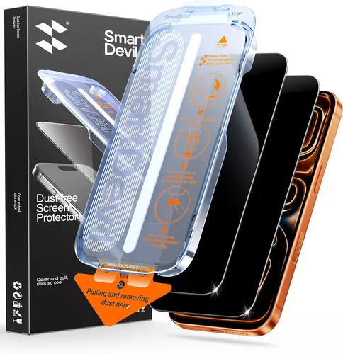 Vista 16 de SMARTDEVIL Paquete de 2 protectores de pantalla de privacidad para iPhone Air, vidrio templado 9H antiespía de 28°, resistente a impactos