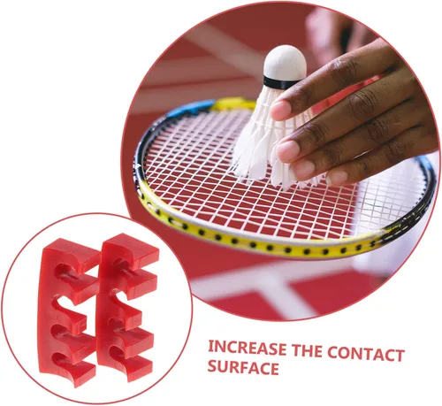 Vista 8 de 2 unids máquina tenis accesorios herramientas protector adaptadores de carga esparcidores esparcidores esparcidores rojo raqueta