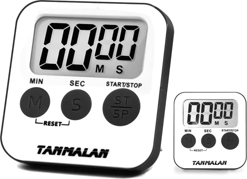 Vista 9 de Tanmalan Temporizador de Cocina para Cocina Alarma Fuerte, Pantalla Grande, Alarma Fuerte de Memoria Automática, Pantalla Grande, Botón Grande