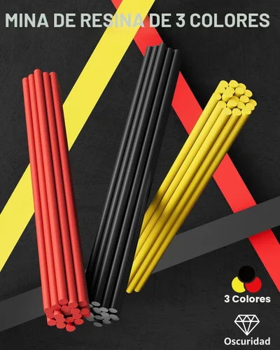 Vista 2 de Four Candies Juego de lápices mecánicos de 1.3mm con 24 repuestos de plomo, lápiz de carpintero de metal resistente a la intemperie para uso pesado